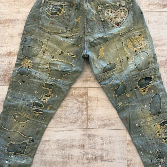 Magnolia Pearl Blue Denim with Pink Button, Never Worn, OSFA - Picture 2 of 6